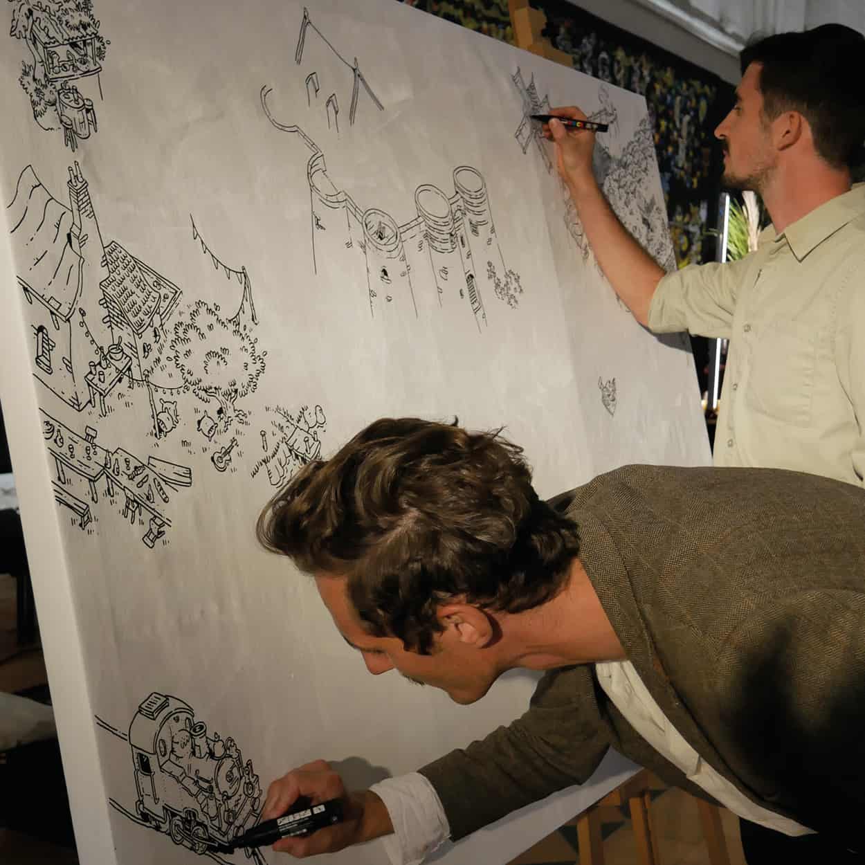 Loire Secrets - Animation participative pour une soirée d'entreprise - Fresque
